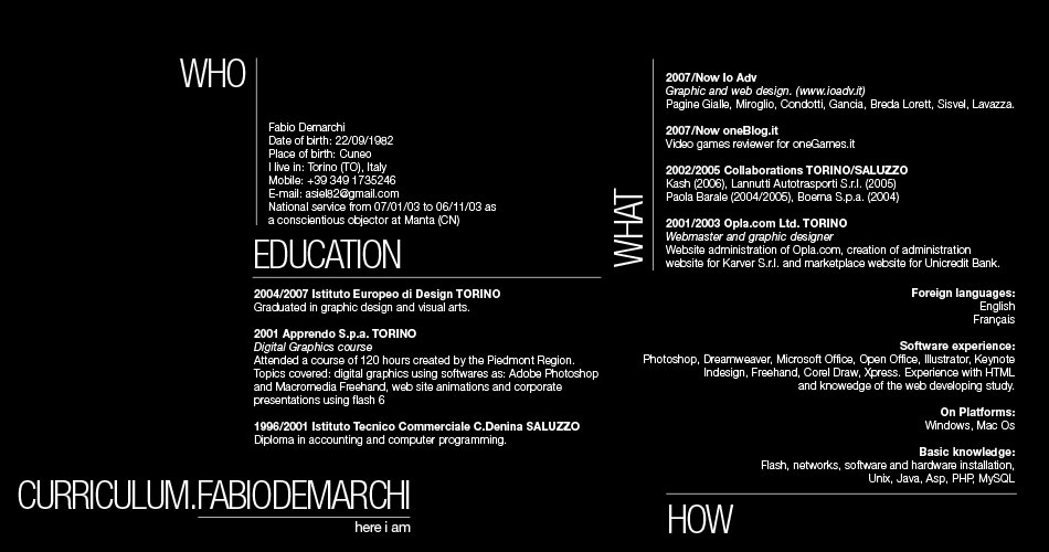 Curriculum Vitae Fabio Demarchi